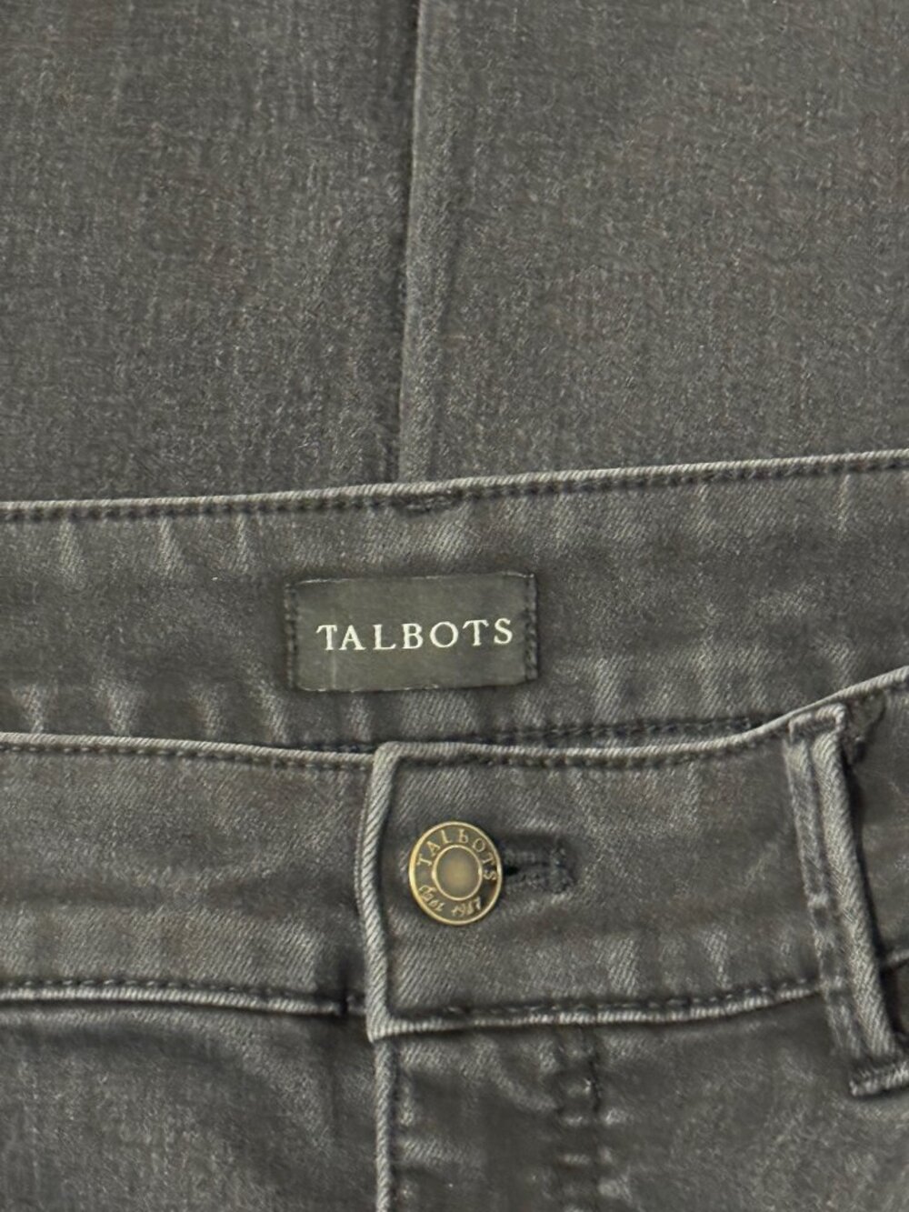 Talbots Jeans Womens 10P Barely Boot Jean Petite Stretch Bootcut Black Denim - Picture 4 of 10